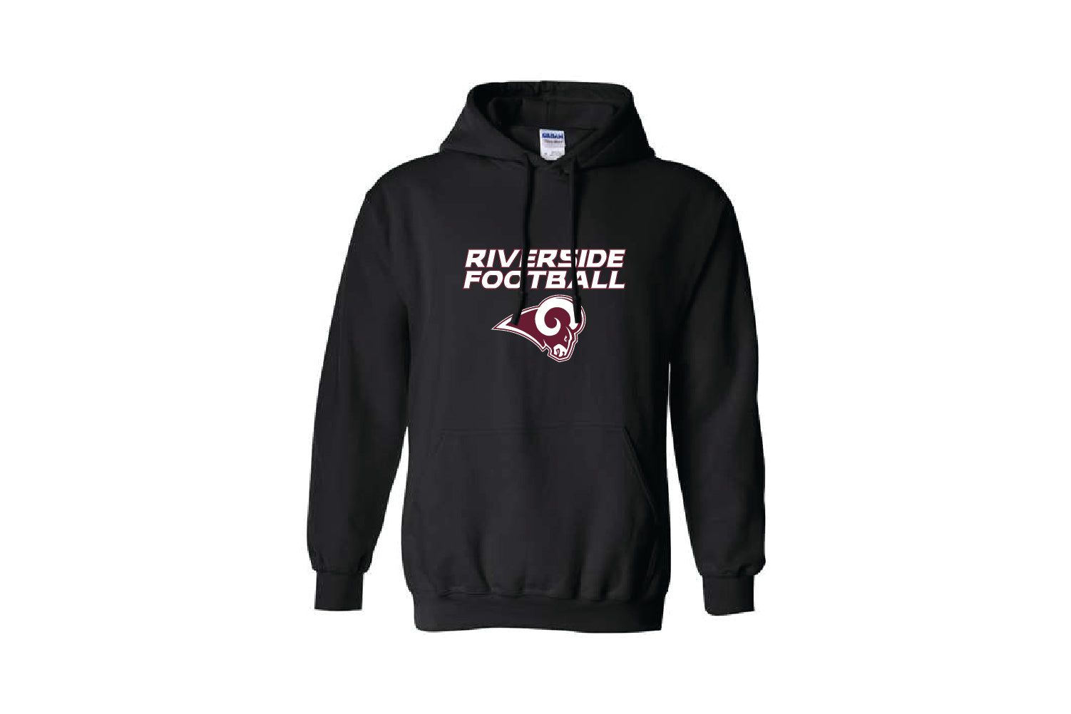 Riverside Rams Football Cotton Hoodie - Black