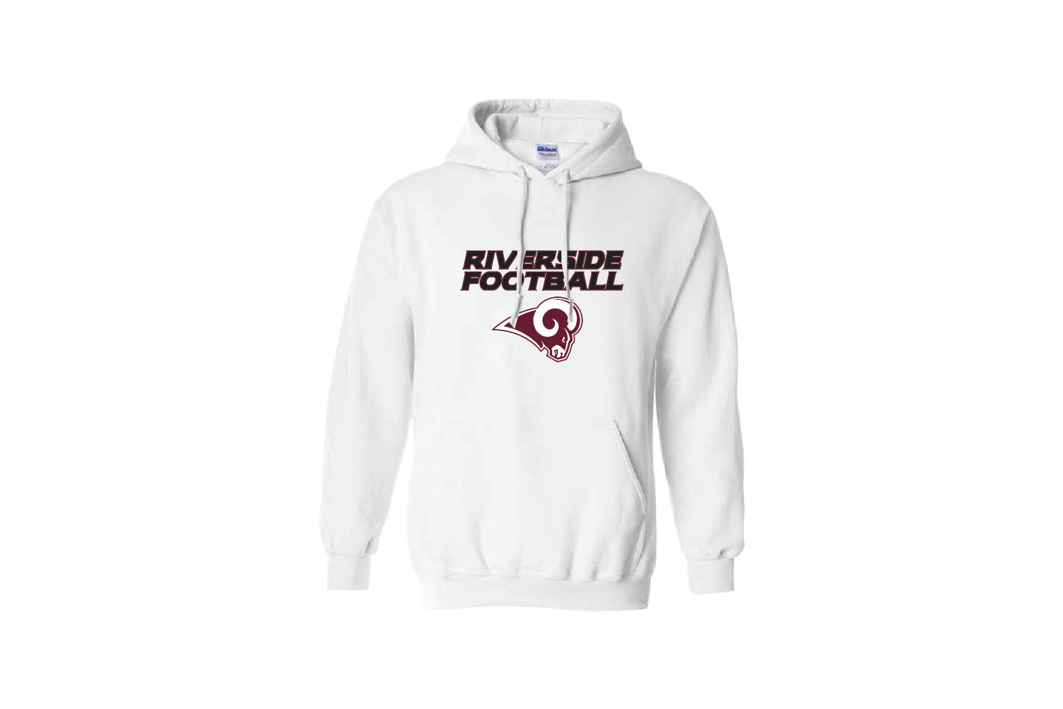 Riverside Rams Football Cotton Hoodie - White