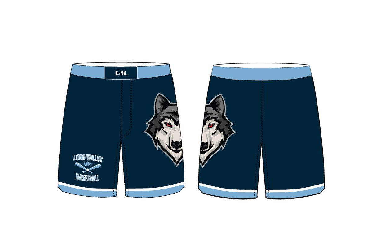 Long Valley Baseball Sublimated Practice Shorts - Navy