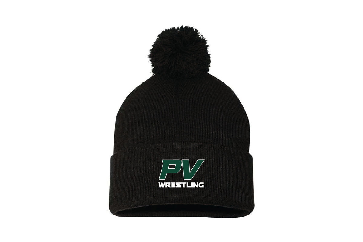 Pascack Valley Wrestling Beanie Hat - Black