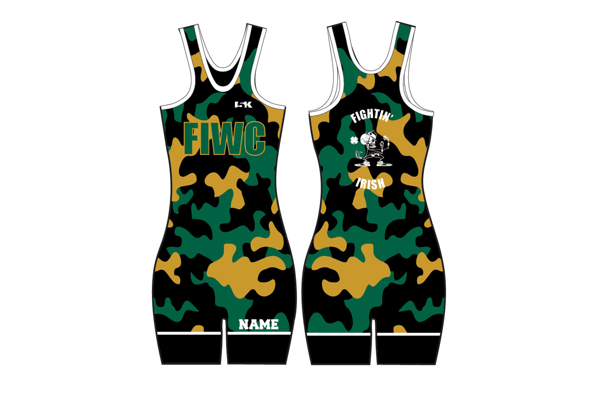 Fightin' Irish Wrestling Sublimated Women's Singlet - Camo Design