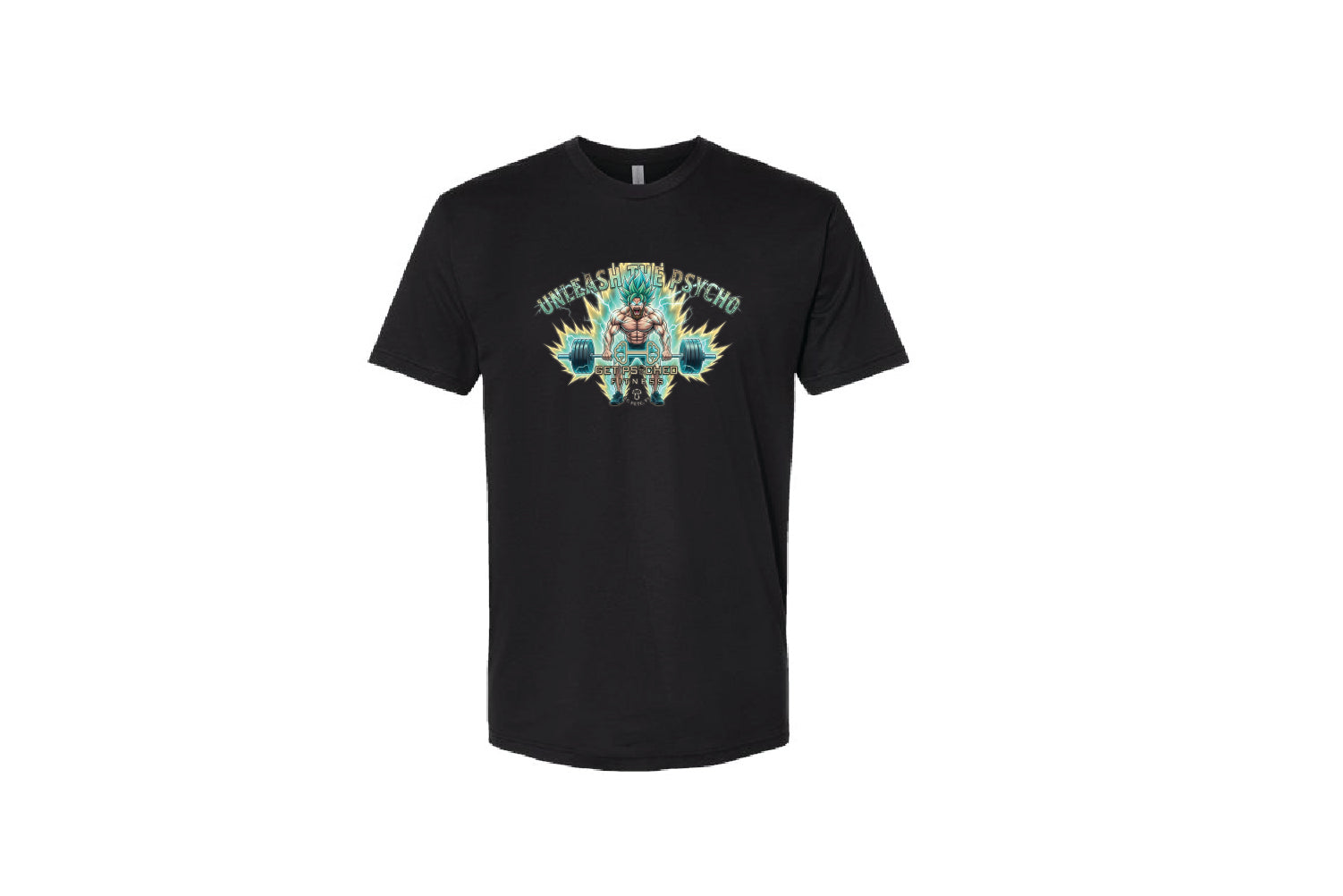 Get Psyched Fitness Cotton Crew Tee - Pick Your Color (Unleash the Psycho)