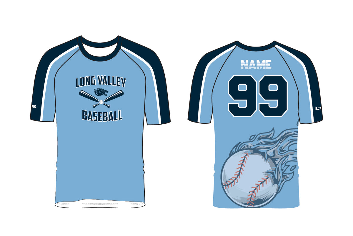 Long Valley Baseball Sublimated Practice Shirt - Carolina