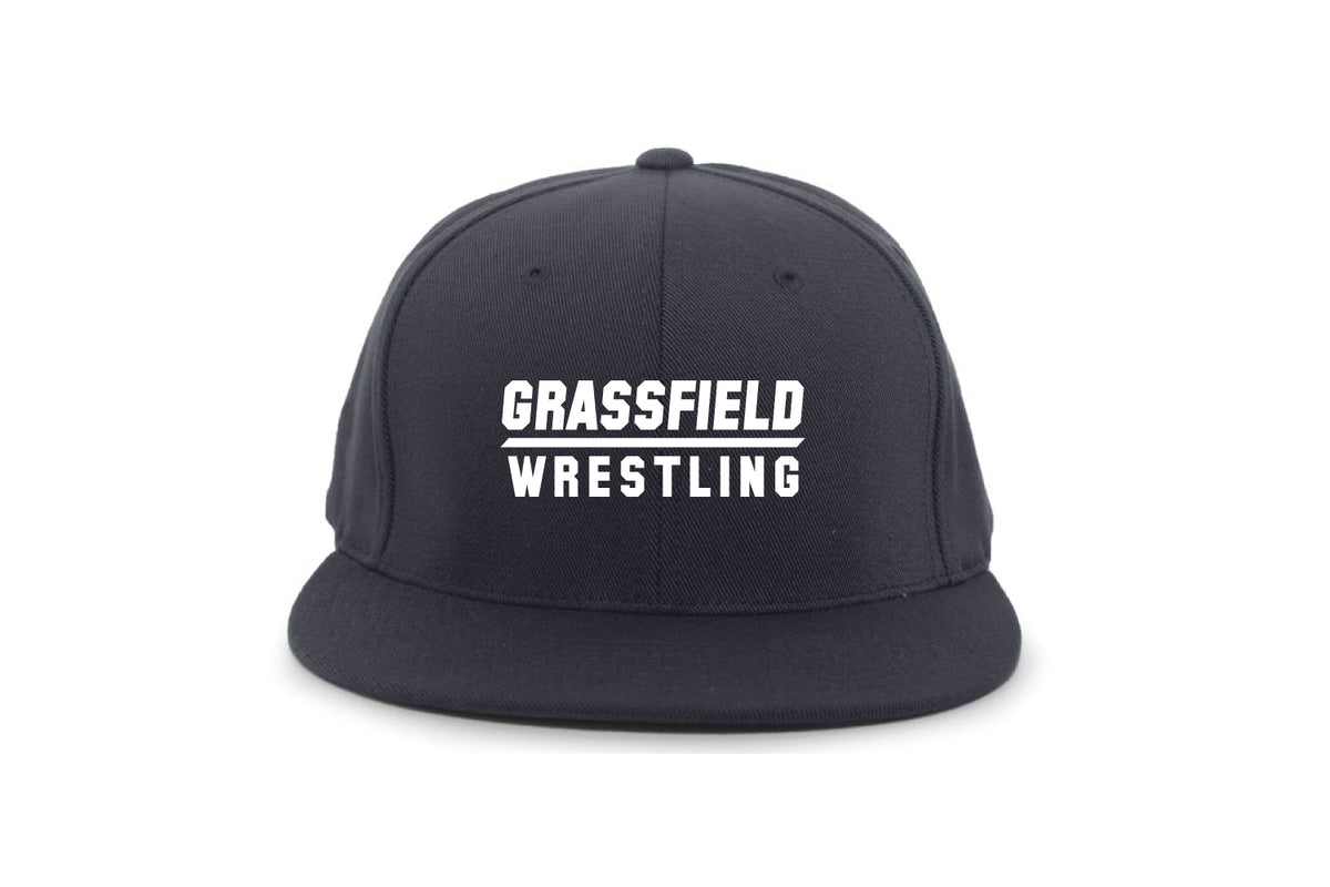 Grassfield Grizzlies Wrestling Flexfit Cap - Navy