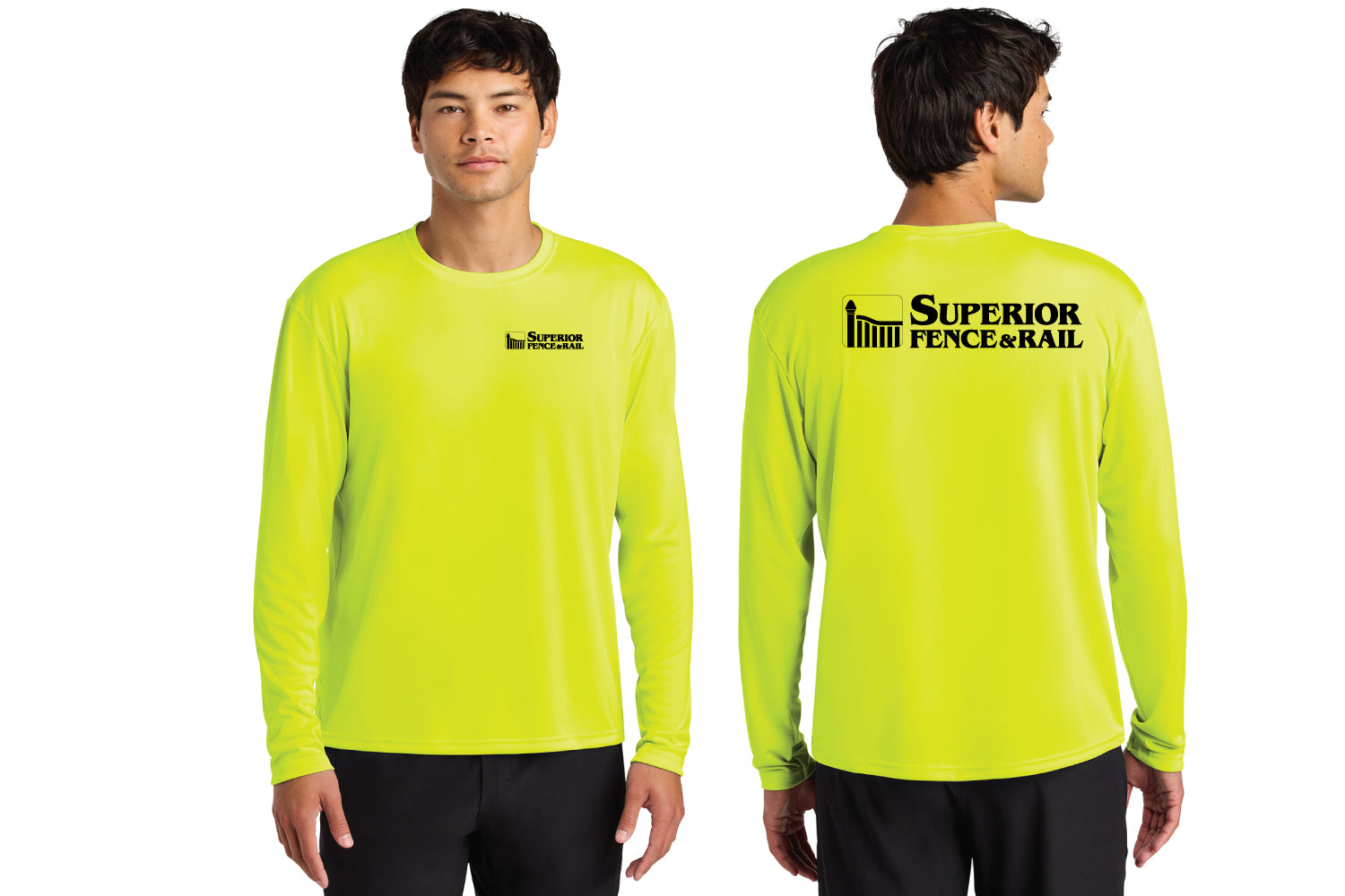 Superior Fence & Rail UV Protection LS Shirt - Safety Yellow