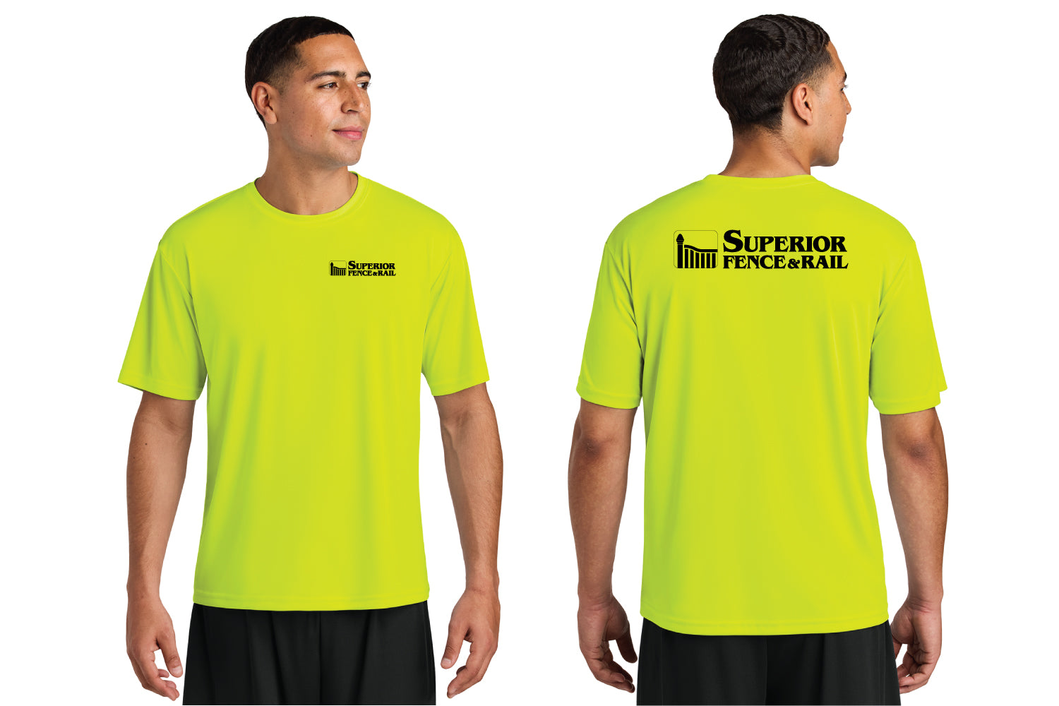 Superior Fence & Rail UV Protection Tee - Safety Yellow