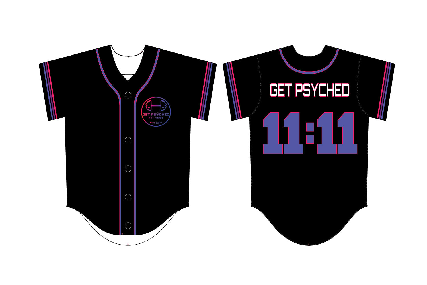 Get Psyched Fitness Sublimated Baseball Jersey