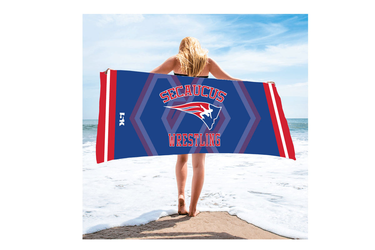 Secaucus Rec Wrestling Sublimated Beach Towel