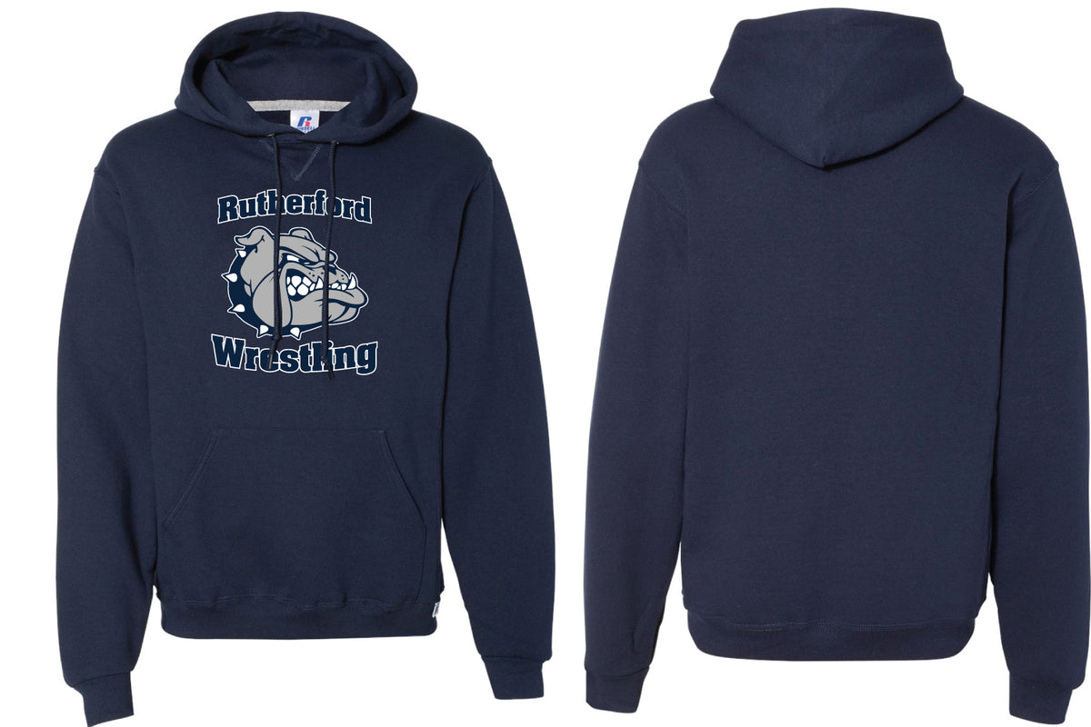 Rutherford Wrestling Cotton Hoodie - Navy