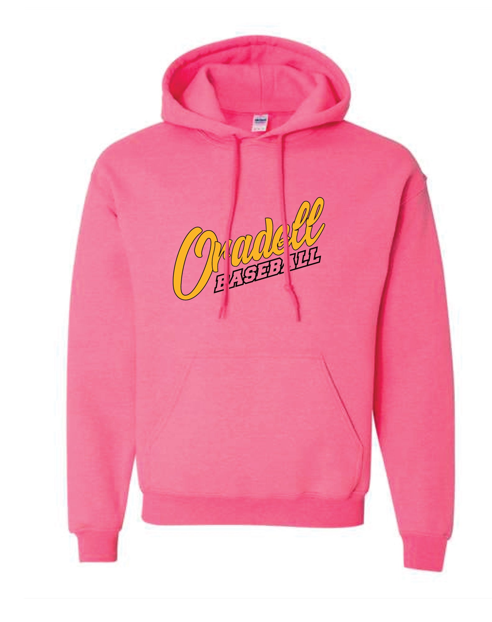 Oradell Baseball Cotton Hoodie - Pink