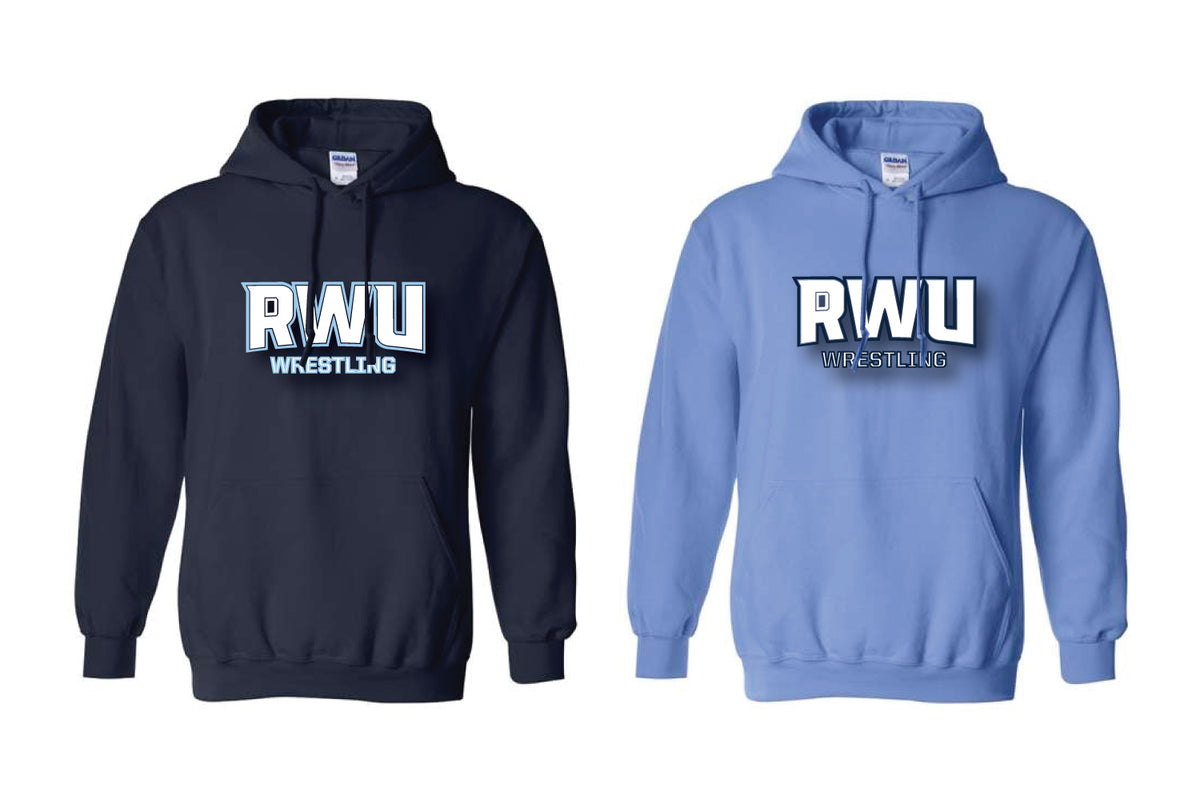Roger Williams University Wrestling Cotton Hoodie - Navy/Carolina (Pick Your Color)