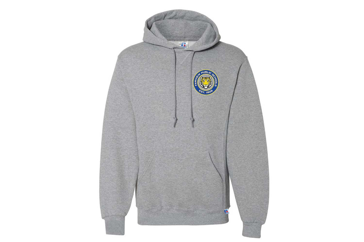 Fairview Public Schools Cotton Hoodie - Design 1 (Embroidery)- Grey