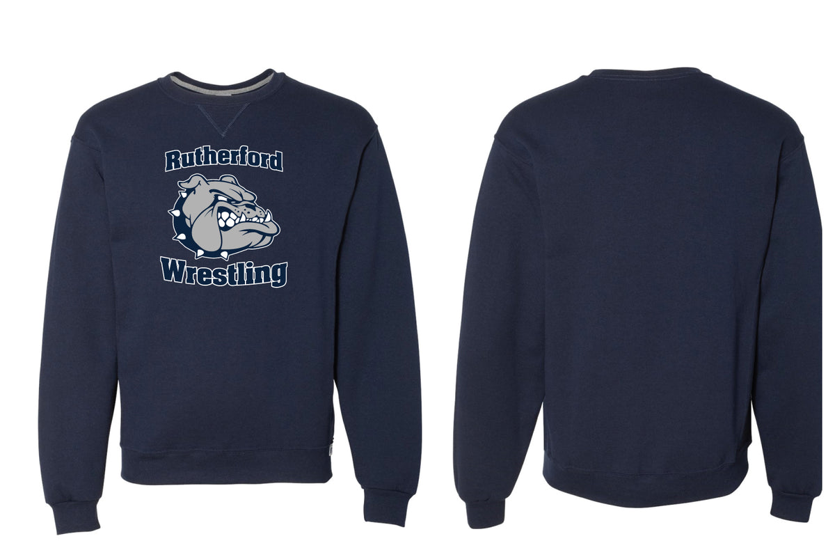 Rutherford Wrestling Cotton Crewneck Sweatshirt - Navy