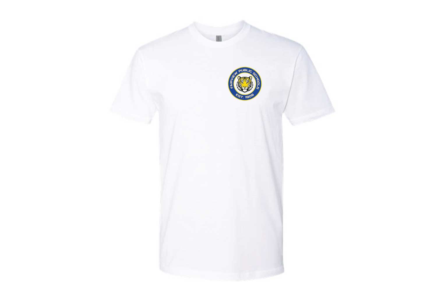 Fairview Public Schools Cotton Crew Tee - Design 1 - White