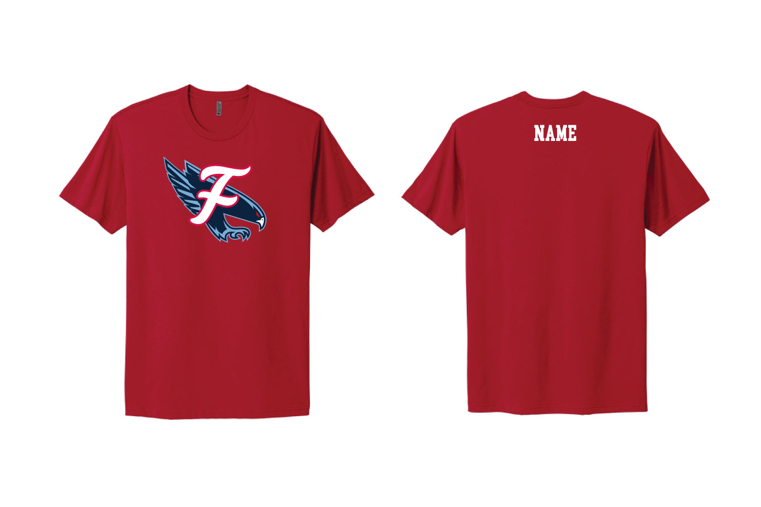 Falcons Baseball Cotton Crew Tee - Red