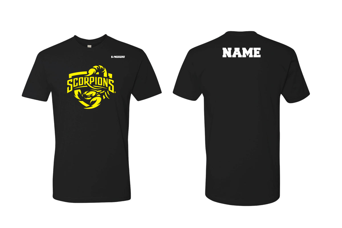 Scorpions Wrestling Cotton Crew Tee - Black (Design 1)