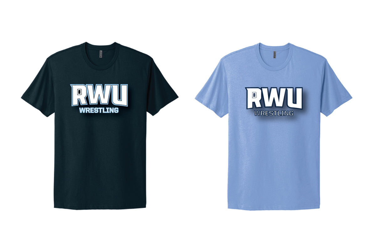 Roger Williams University Wrestling Cotton Crew Tee - Navy/Carolina (Pick Your Color)