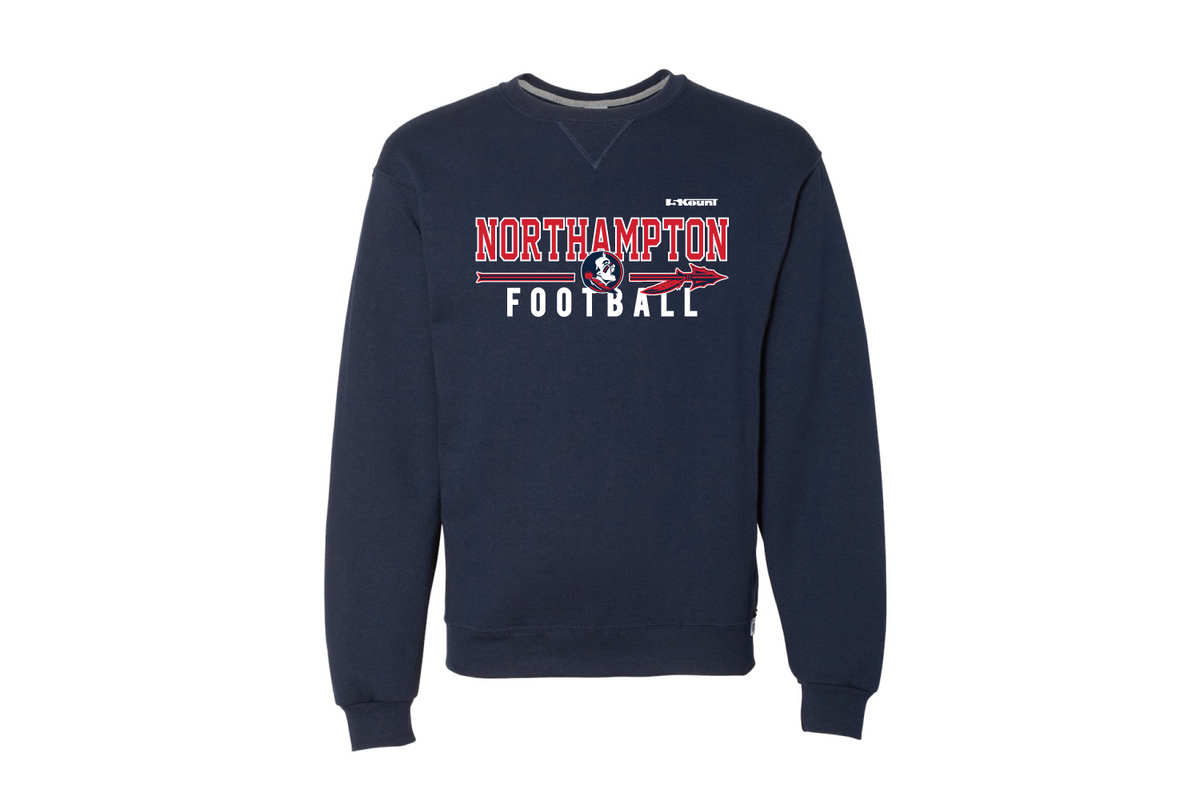 Northampton Indians Football Cotton Crewneck Sweatshirt - Navy