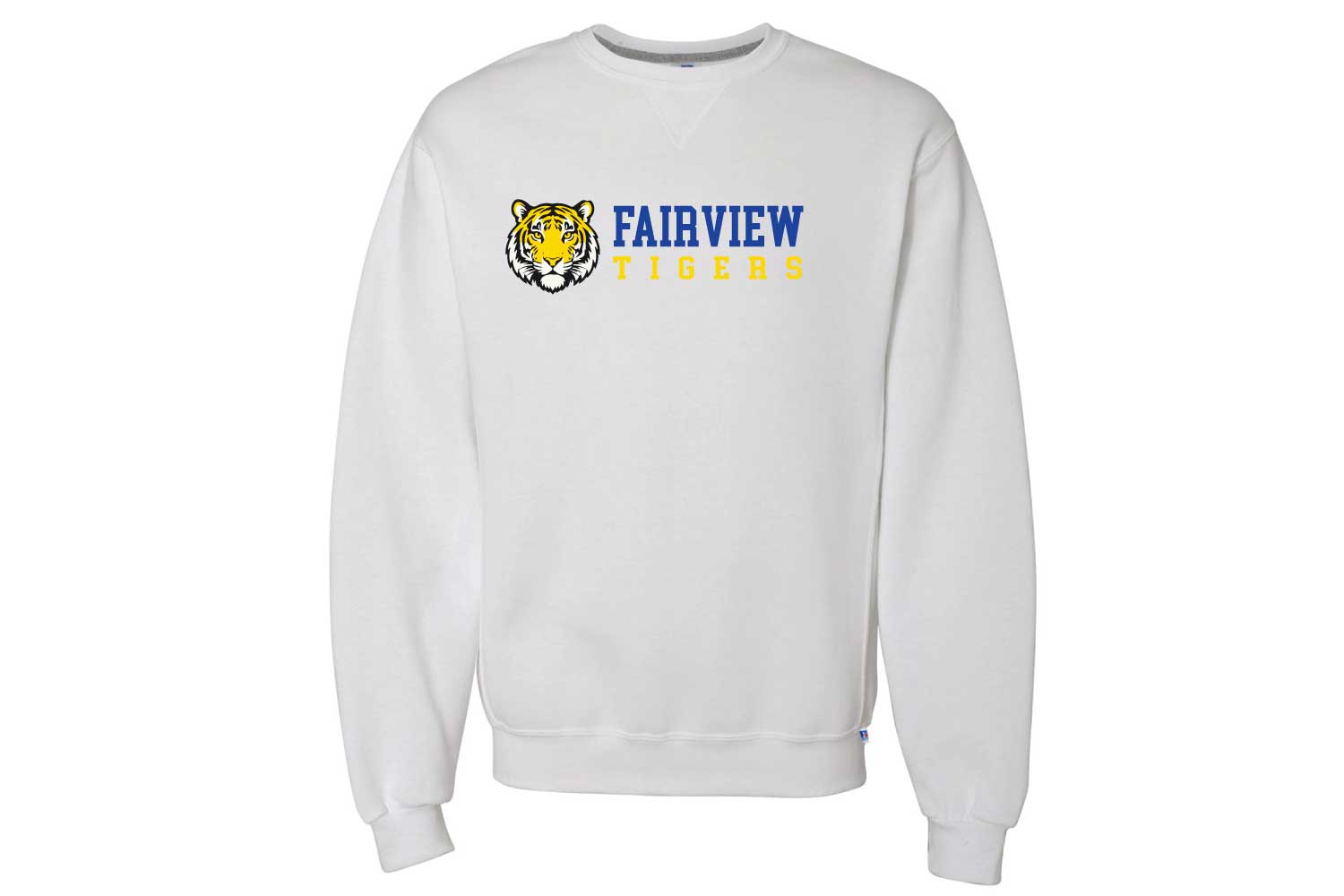 Fairview Public Schools Cotton Crewneck Sweatshirt - Design 2 - White