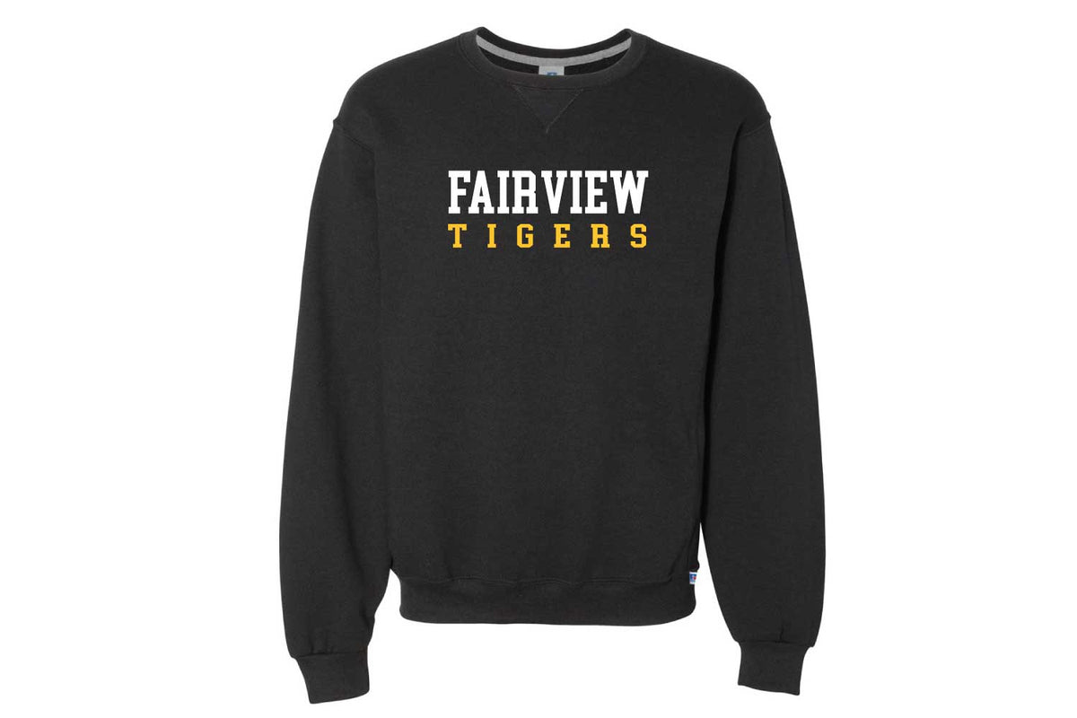 Fairview Public Schools Cotton Crewneck Sweatshirt - Design 4 - Black