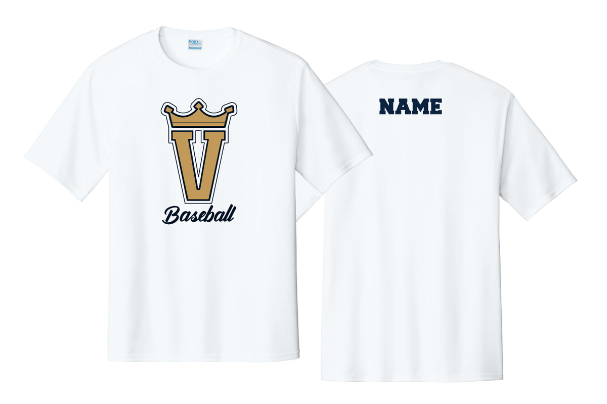 Valley Kings Baseball Dryfit Performance Tee - White