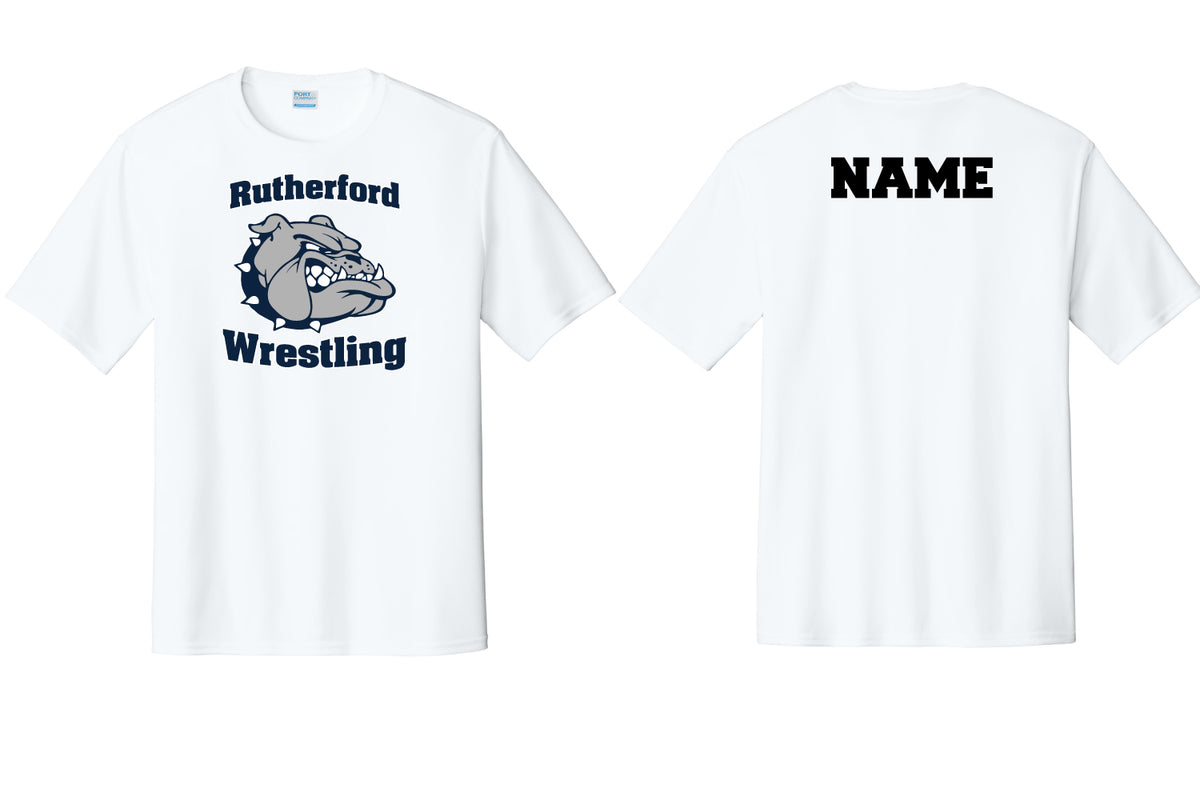 Rutherford Wrestling Dryfit Performance Tee - White
