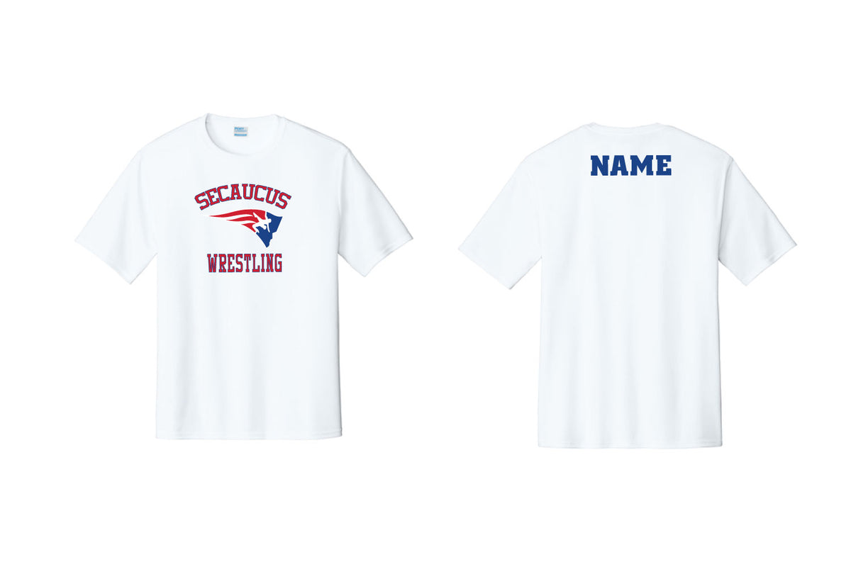 Secaucus Rec Wrestling DryFit Performance Tee - White