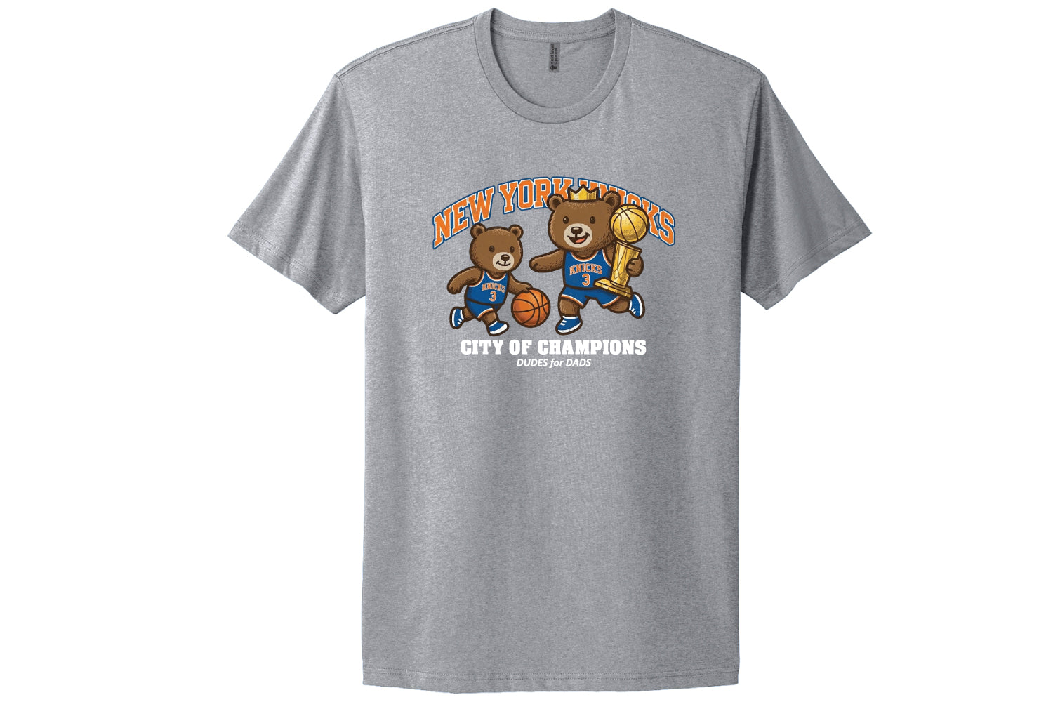 Dudes For Dads Cotton Tee Knicks - Grey
