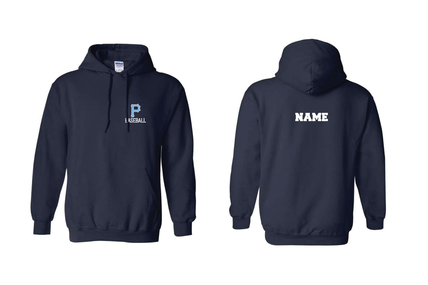 Paramus Baseball Cotton Hoodie - Navy (Design 1)