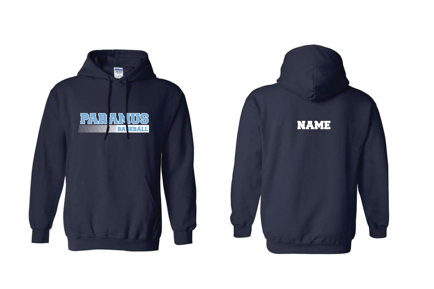 Paramus Baseball Cotton Hoodie - Navy (Design 2)