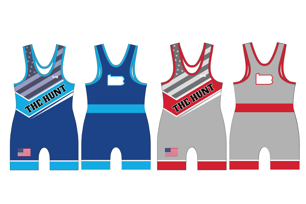 The Hunt Wrestling Sublimated Freestyle Singlets Package