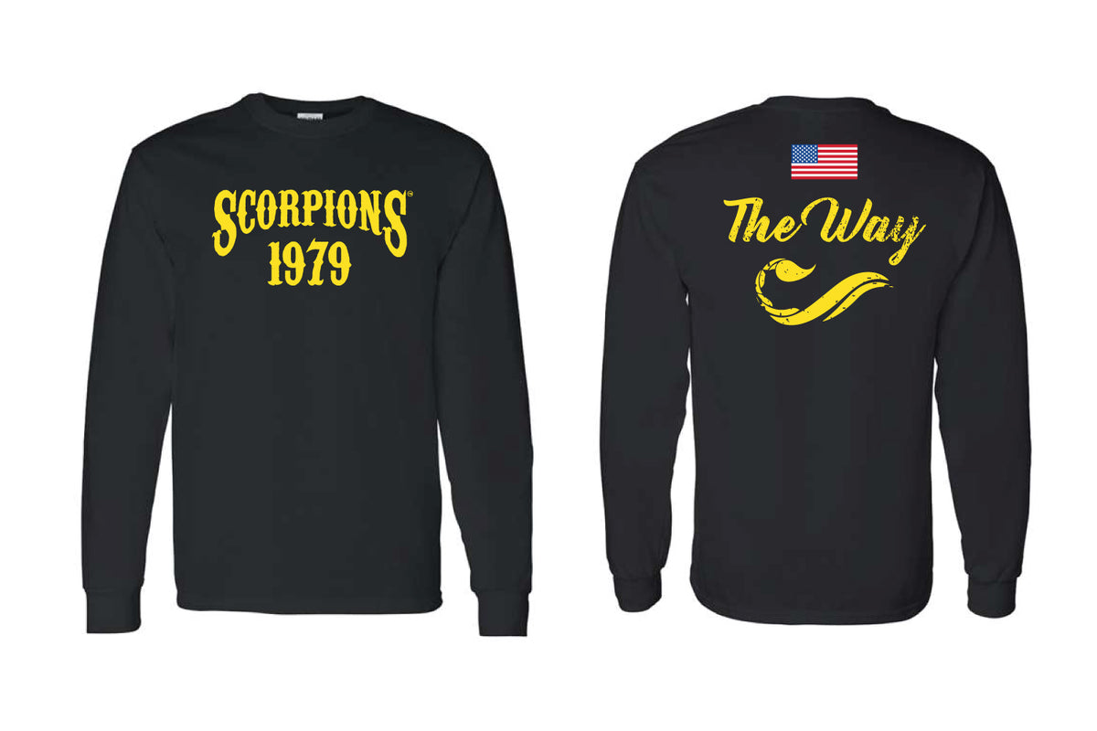 Scorpions Wrestling Cotton Long Sleeve Shirt - Black