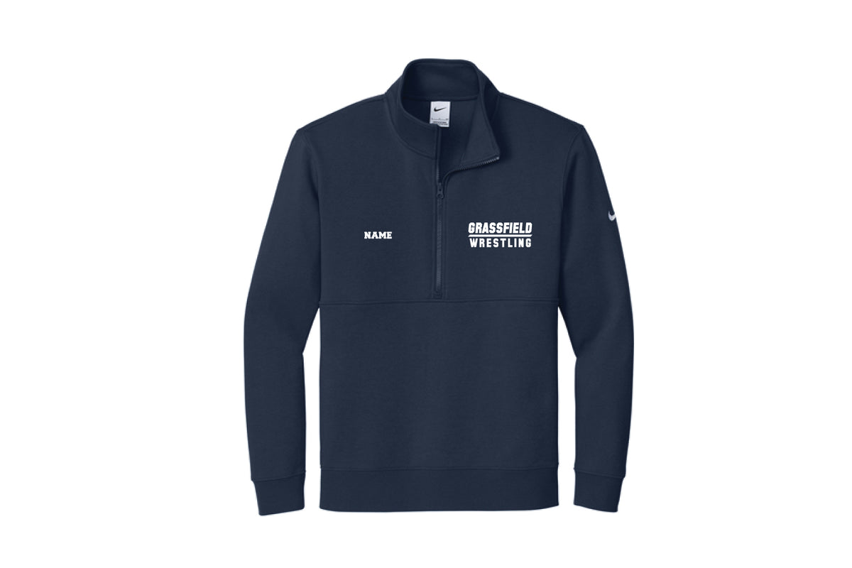 Grassfield Grizzlies Wrestling Nike 1/2-Zip Fleece - Navy
