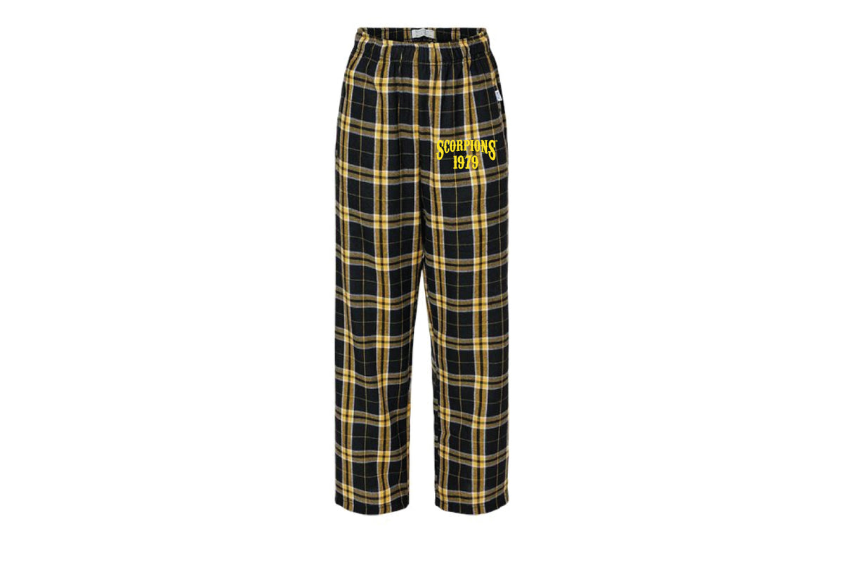 Scorpions Wrestling Flannel Pajama Pants - Black/Gold