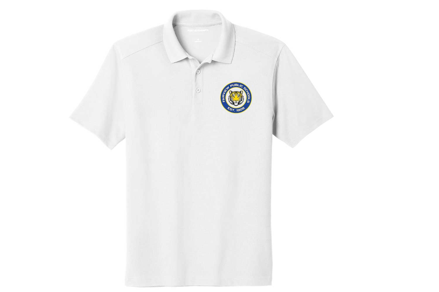 Fairview Public Schools Polo - White (Embroidered Logo)