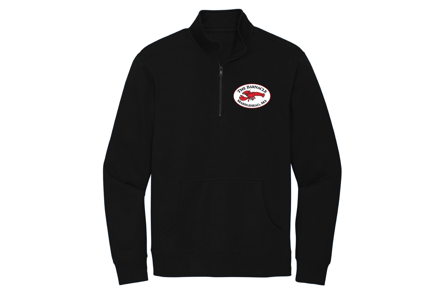 The Barnacle Unisex Fleece Qtr Zip - Black