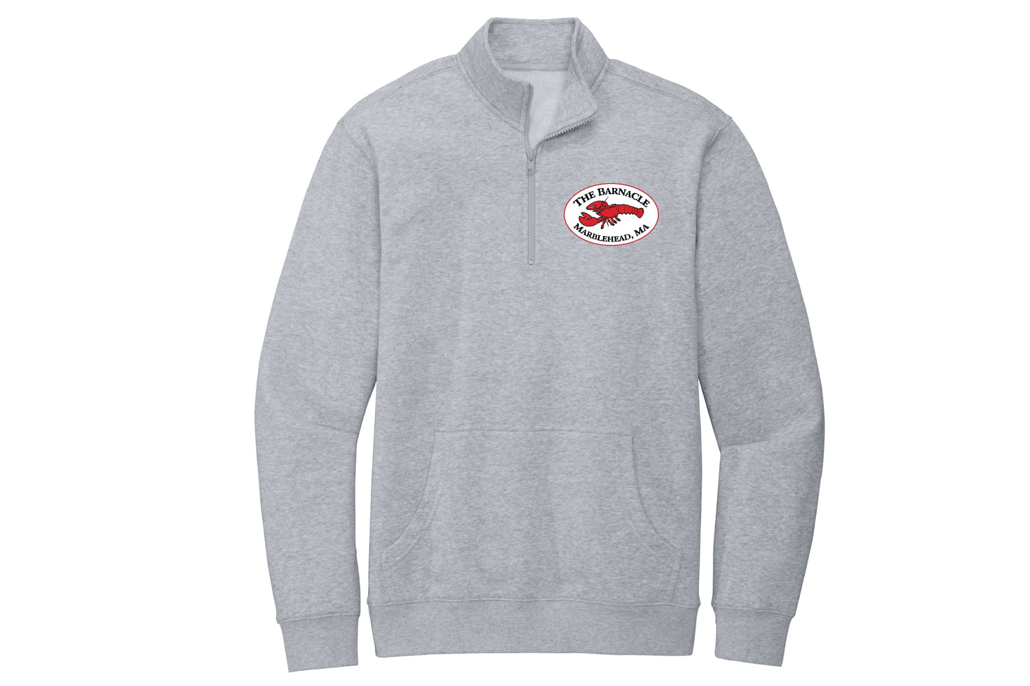 The Barnacle Unisex Fleece Qtr Zip - Grey