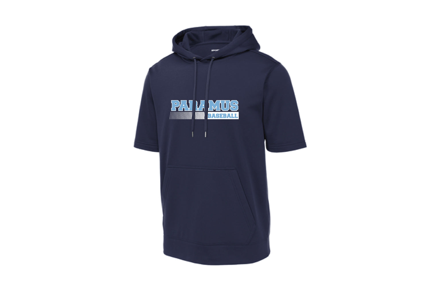 Paramus Baseball Short Sleeve DryFit Hoodie - Navy