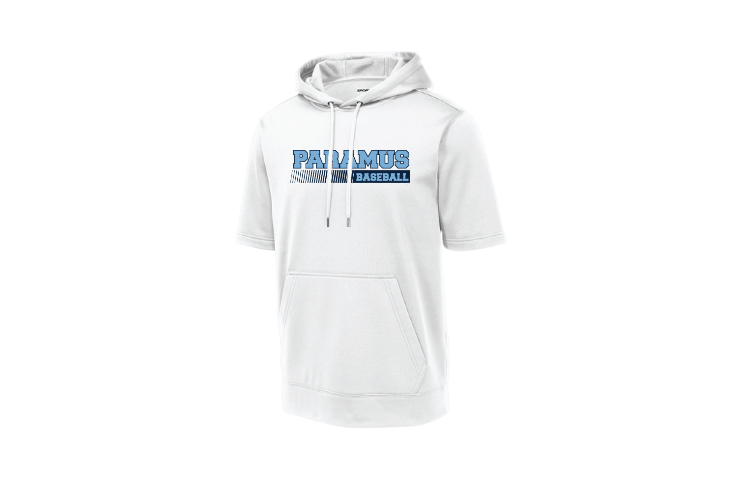 Paramus Baseball Short Sleeve DryFit Hoodie - White