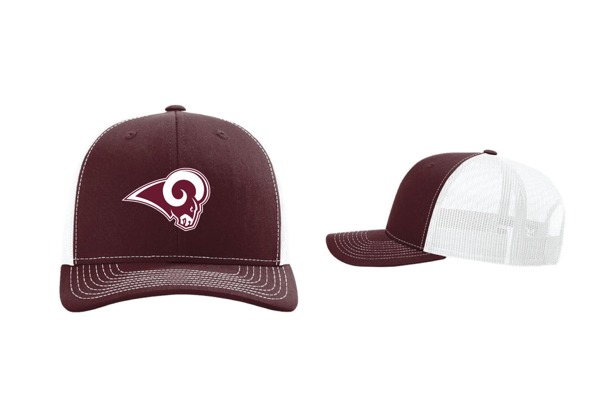 Riverside Rams Football Snapback Hat - Maroon / White