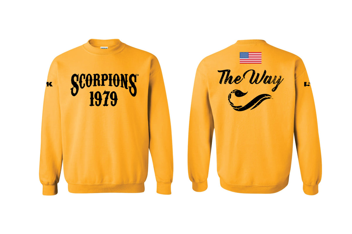 Scorpions Wrestling Cotton Crewneck Sweatshirt - Gold (Design 4)