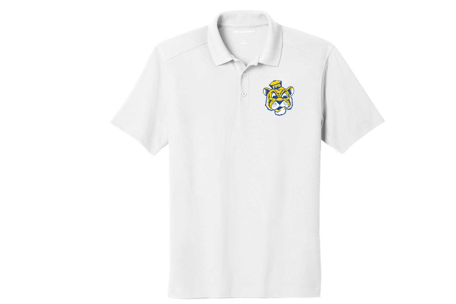 Fairview Public Schools Polo - White (Tiger Logo)