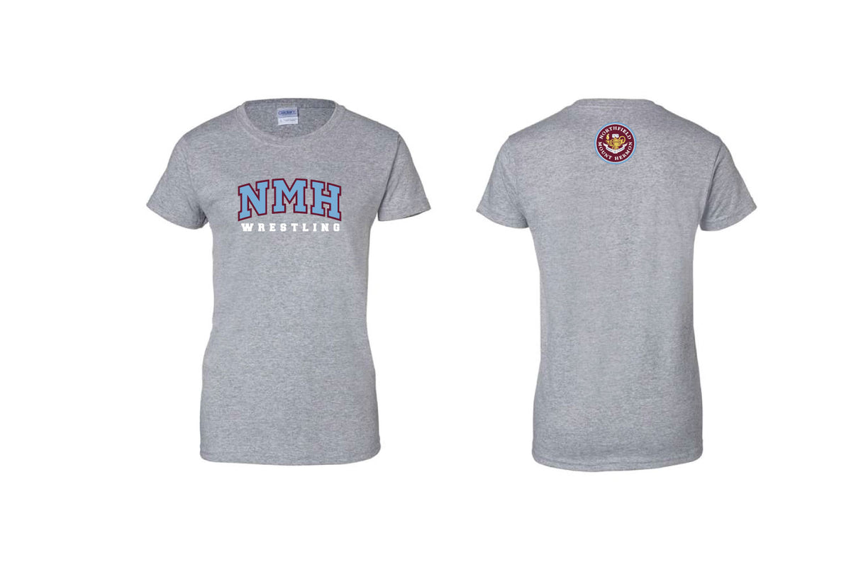 NMH Wrestling Cotton Women's Crew Neck Tee - Gray