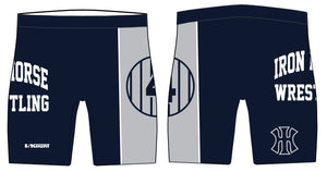 Iron Horse Wrestling Sublimated Compression Shorts - Navy/Grey - 5KounT2018