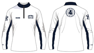 Iron Horse Wrestling Sublimated Quarter Zip - White/Navy - 5KounT2018