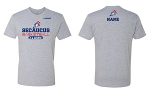 Secaucus High School Basketball Alumni Cotton Crew Tee - Grey - 5KounT2018