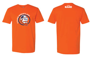 Berea-Midpark HS Wrestling Unisex Cotton Crew Tee - Navy / Orange - 5KounT