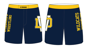 Del Val Wildcats Wrestling Sublimated Fight Shorts - 5KounT