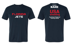 Florida Jets Wrestling DryFit Performance Tee - Navy/White - 5KounT