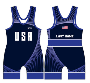 Freestyle Sublimated Men's Singlet - Blue - 5KounT2018